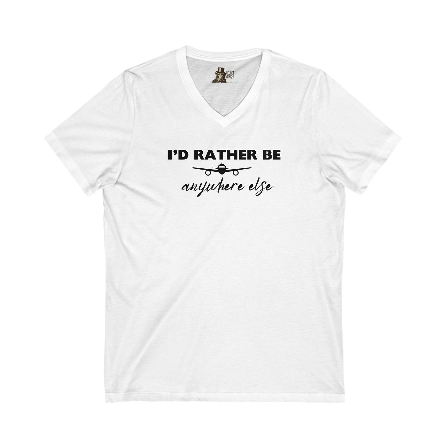 I'd Rather Be Anywhere Else Women's V-Neck Tee