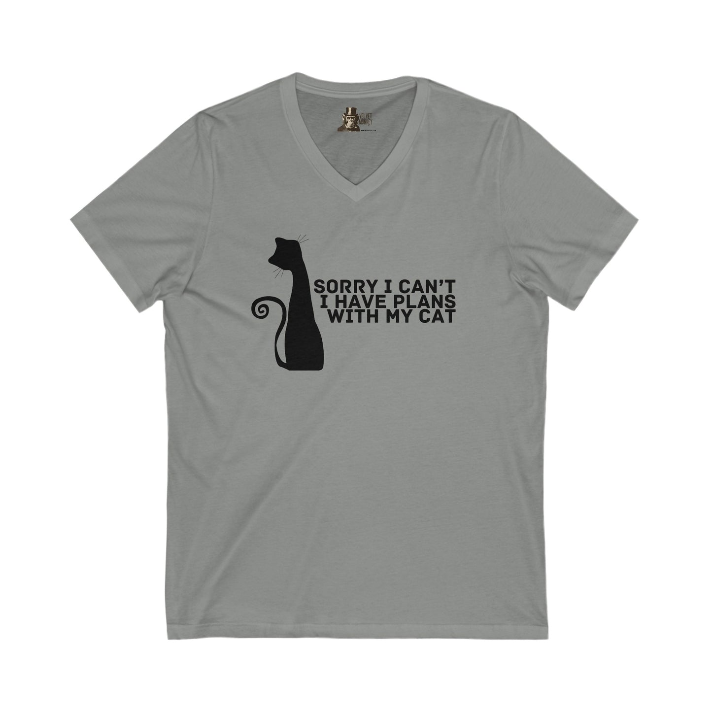 Sorry I Can't, I Have Plans With My Cat Women's V-Neck Tee