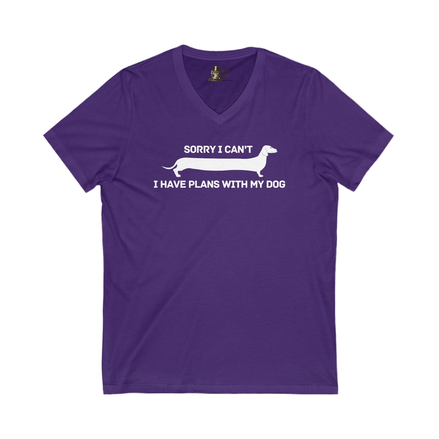 Sorry I Can't, I Have Plans With My Dog Women's V-Neck Tee