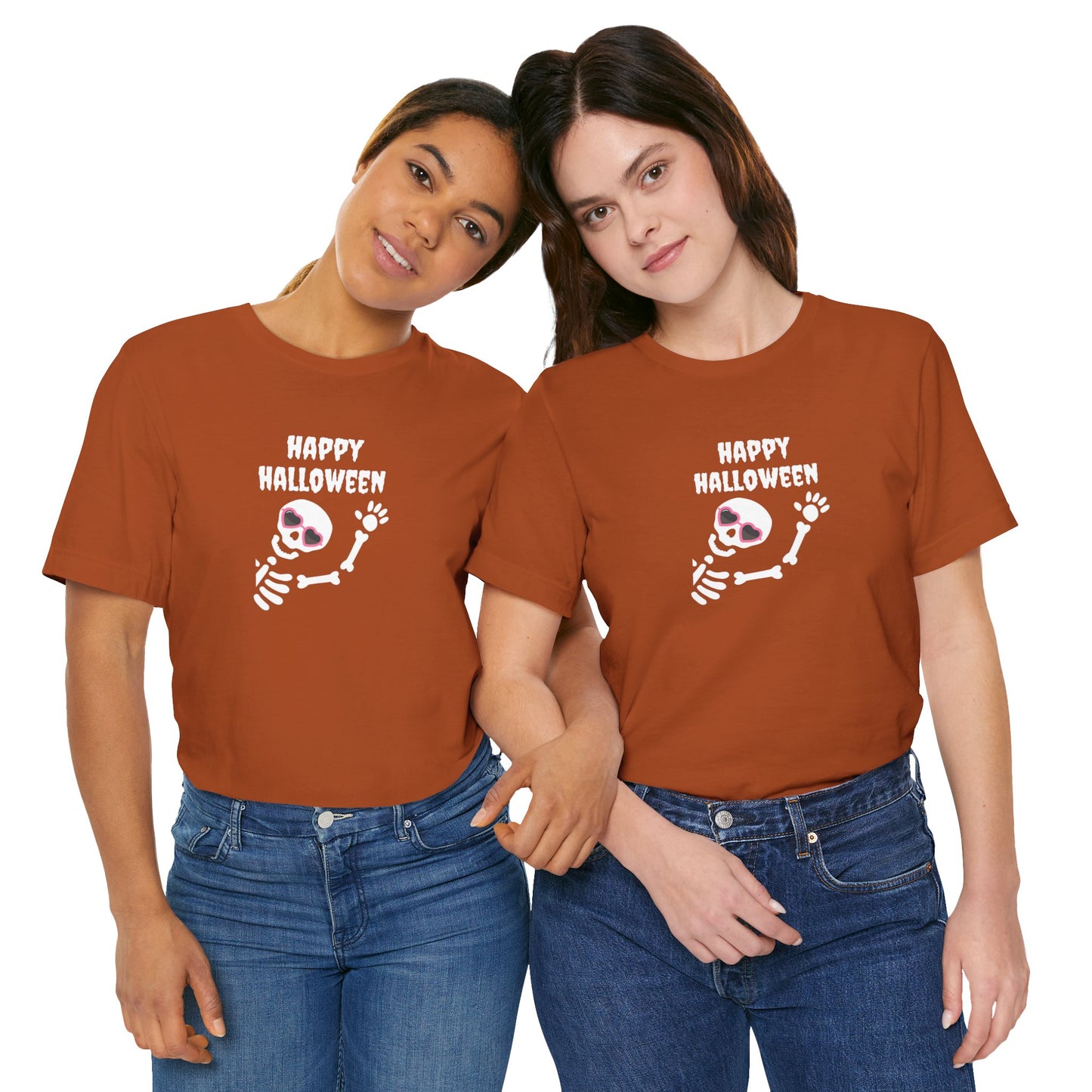 Skeleton Happy Halloween Women's Halloween Tee
