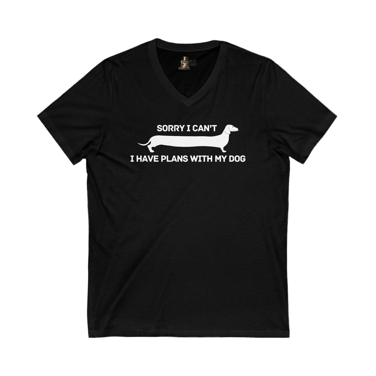 Sorry I Can't, I Have Plans With My Dog Women's V-Neck Tee