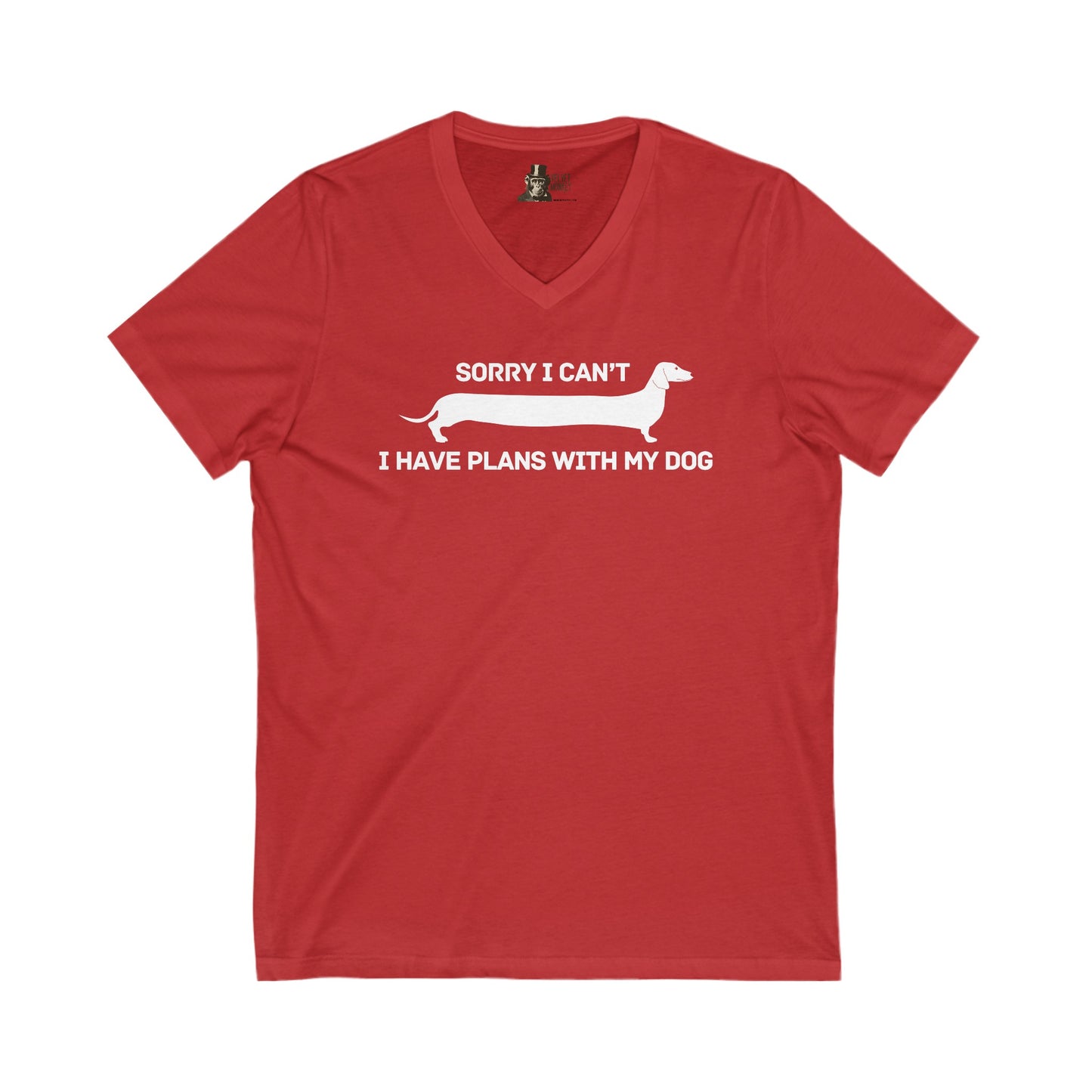 Sorry I Can't, I Have Plans With My Dog Women's V-Neck Tee