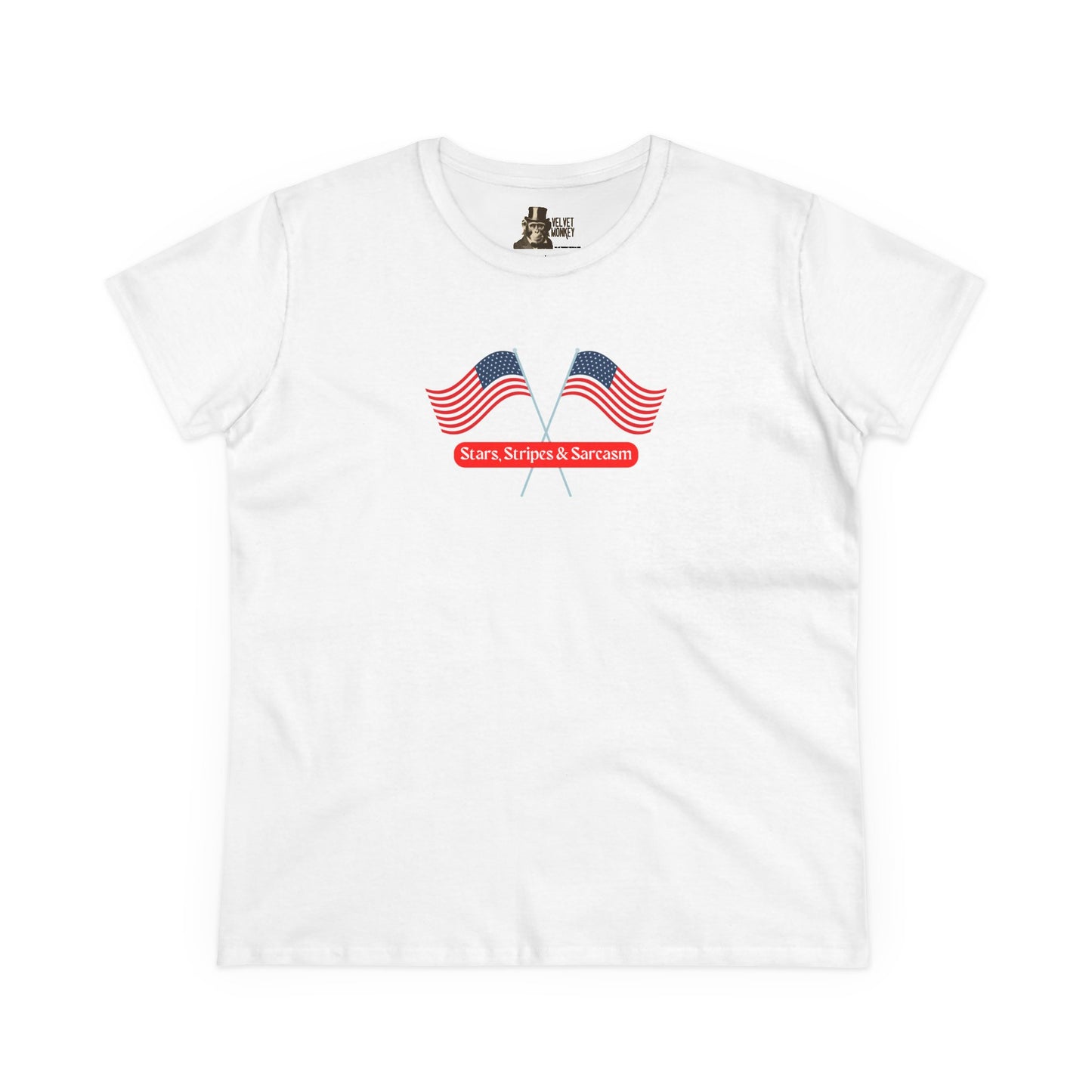 Stars, Stripes & Sarcasm Women’s 4th of July Cotton Tee