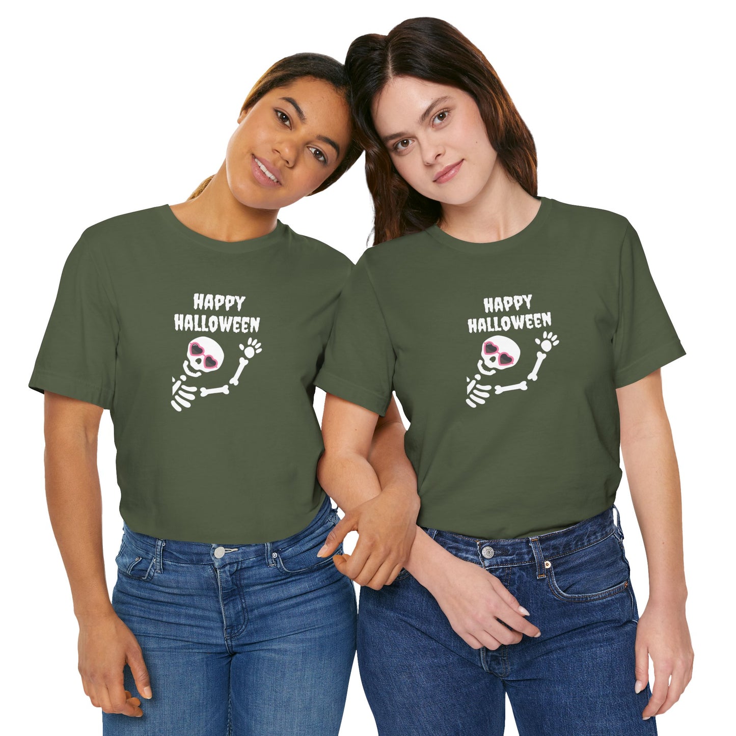 Skeleton Happy Halloween Women's Halloween Tee