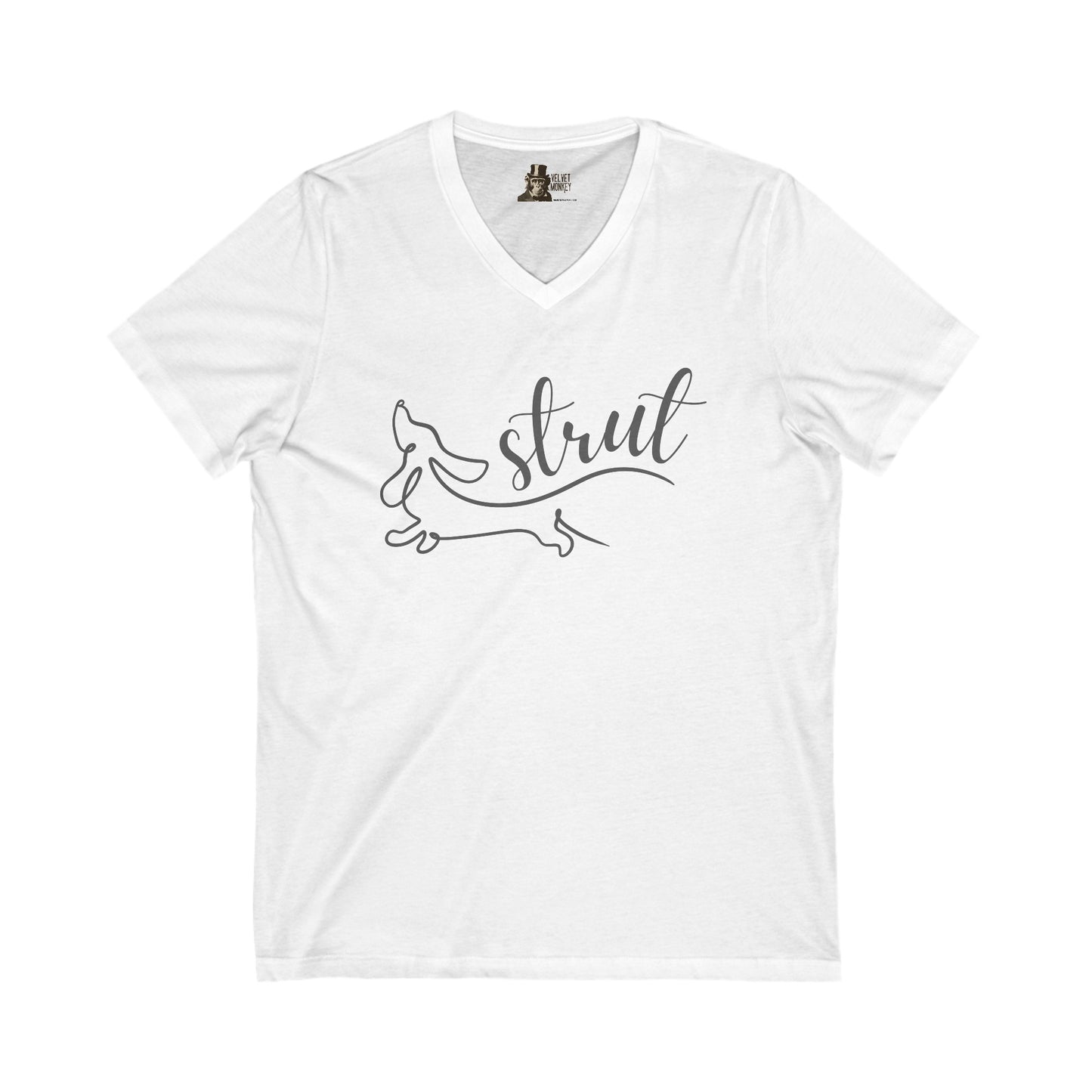 Strut Dachshund Women's V-Neck Tee