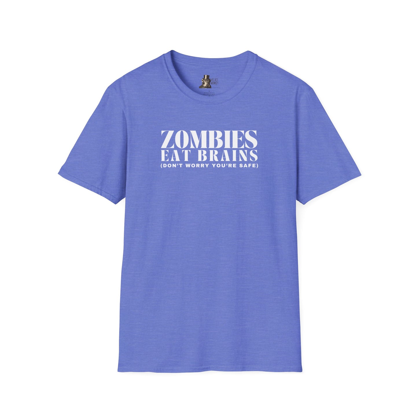 Zombies Eat Brains (Don't Worry You're Safe) Men's Halloween T-Shirt