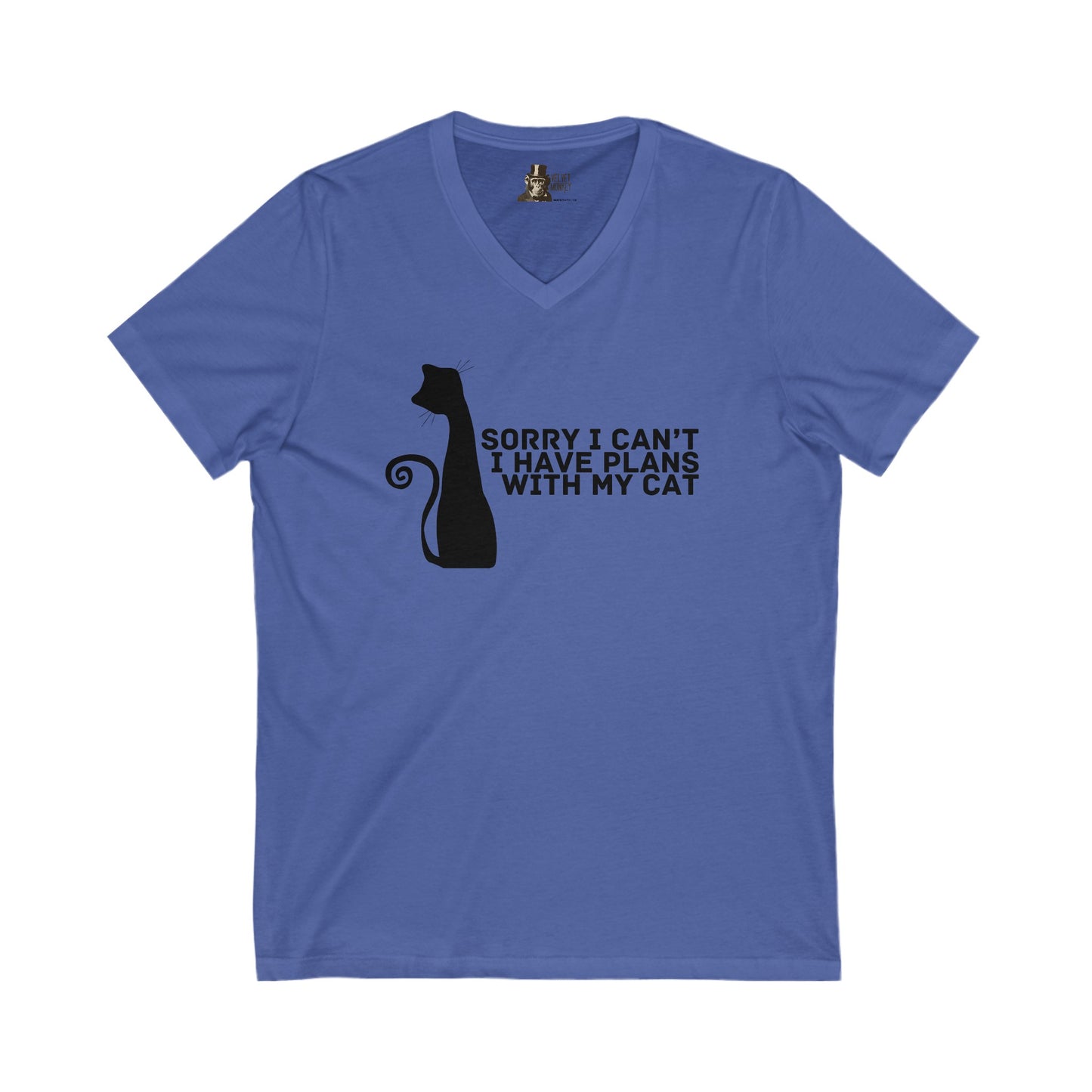 Sorry I Can't, I Have Plans With My Cat Women's V-Neck Tee