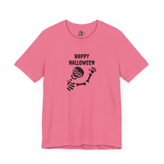 Skeleton Happy Halloween Women's Halloween Tee