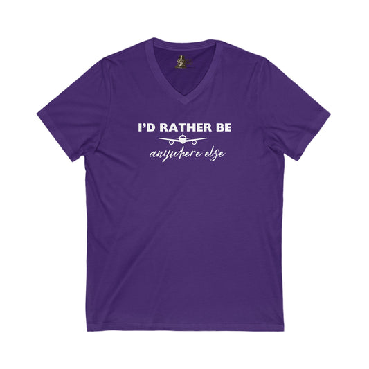 I'd Rather Be Anywhere Else Women's V-Neck Tee