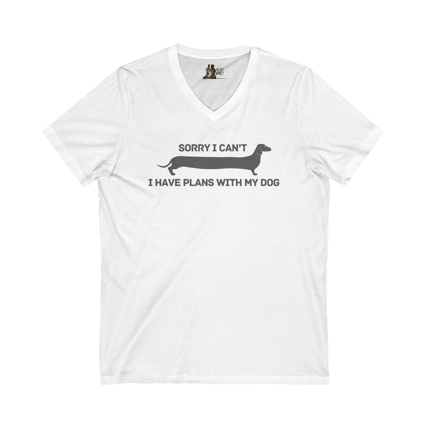 Sorry I Can't, I Have Plans With My Dog Women's V-Neck Tee