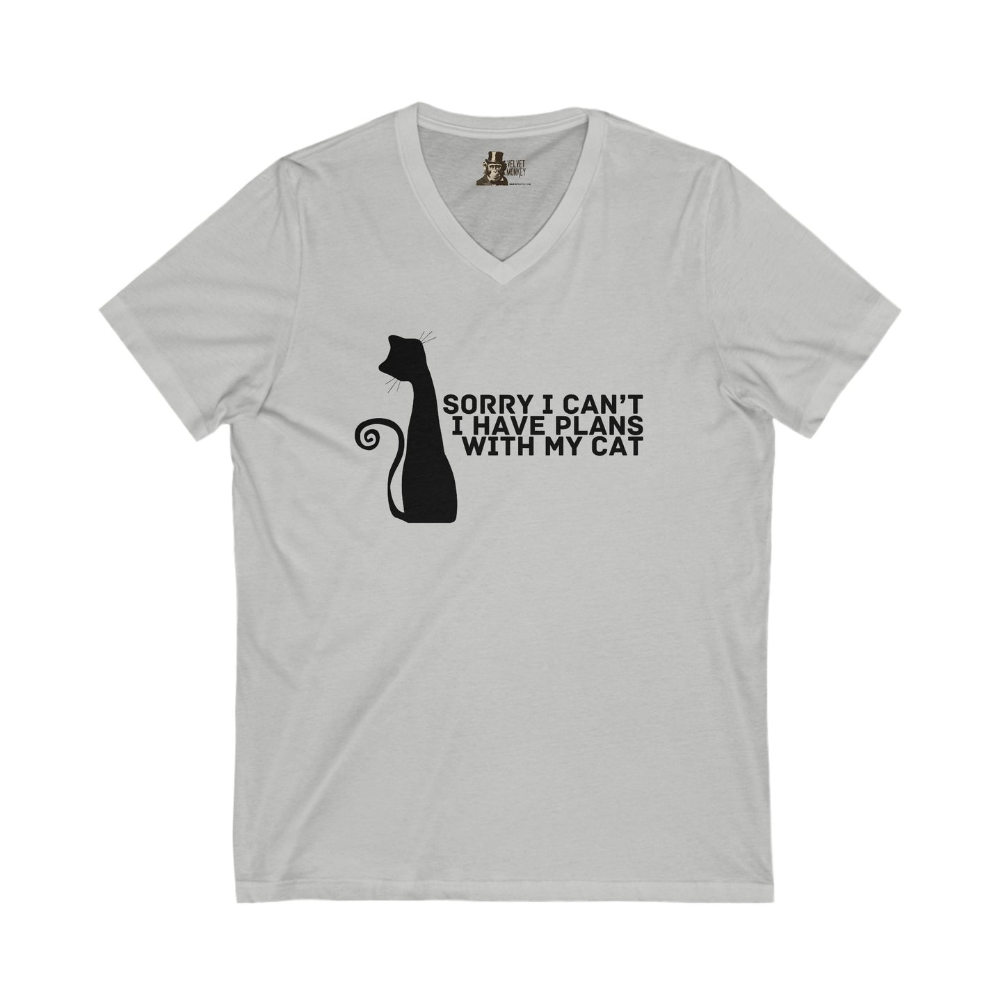 Sorry I Can't, I Have Plans With My Cat Women's V-Neck Tee