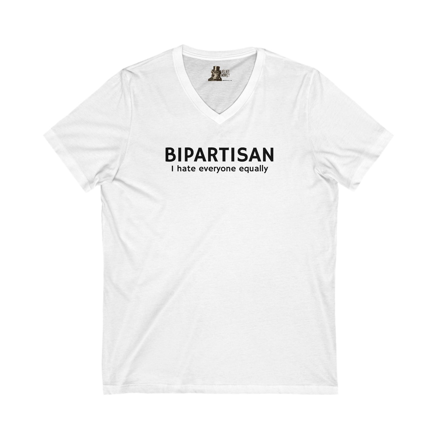 Bipartisan I Hate Everyone Equally Women's V-Neck Tee