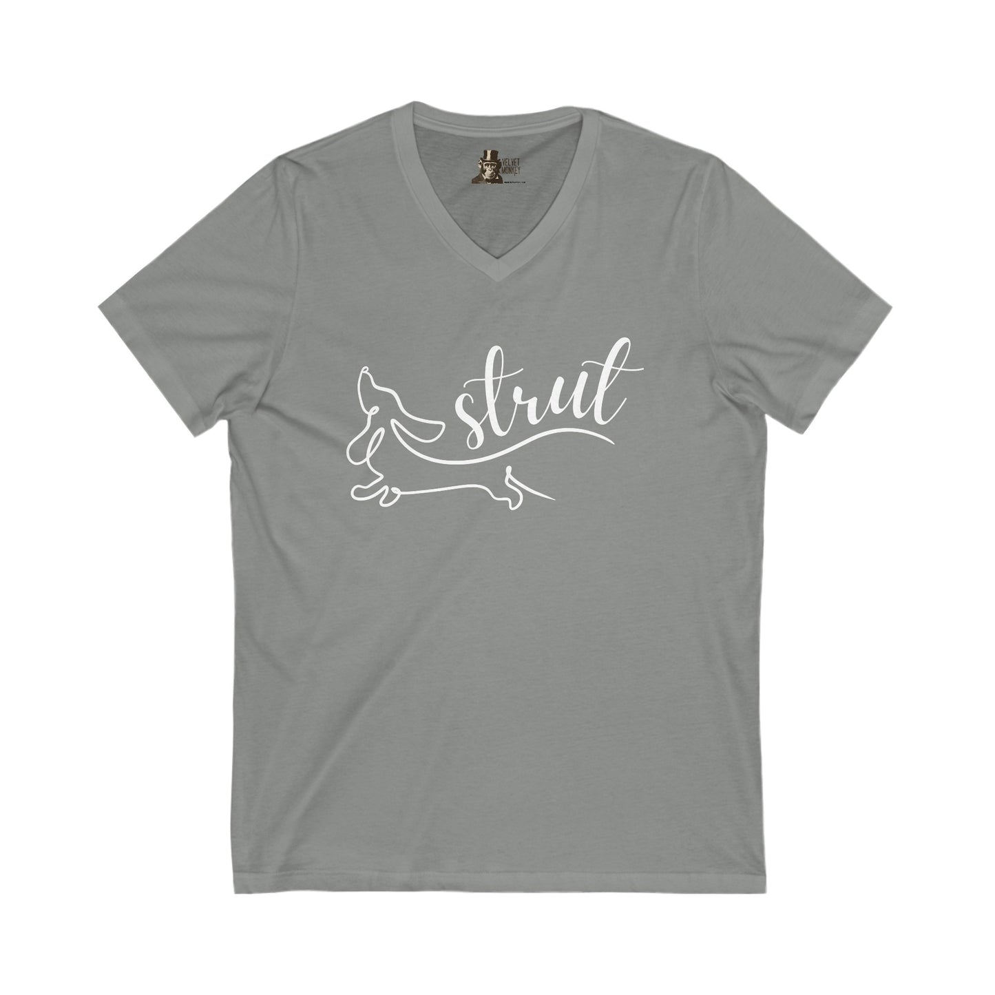 Strut Dachshund Women's V-Neck Tee