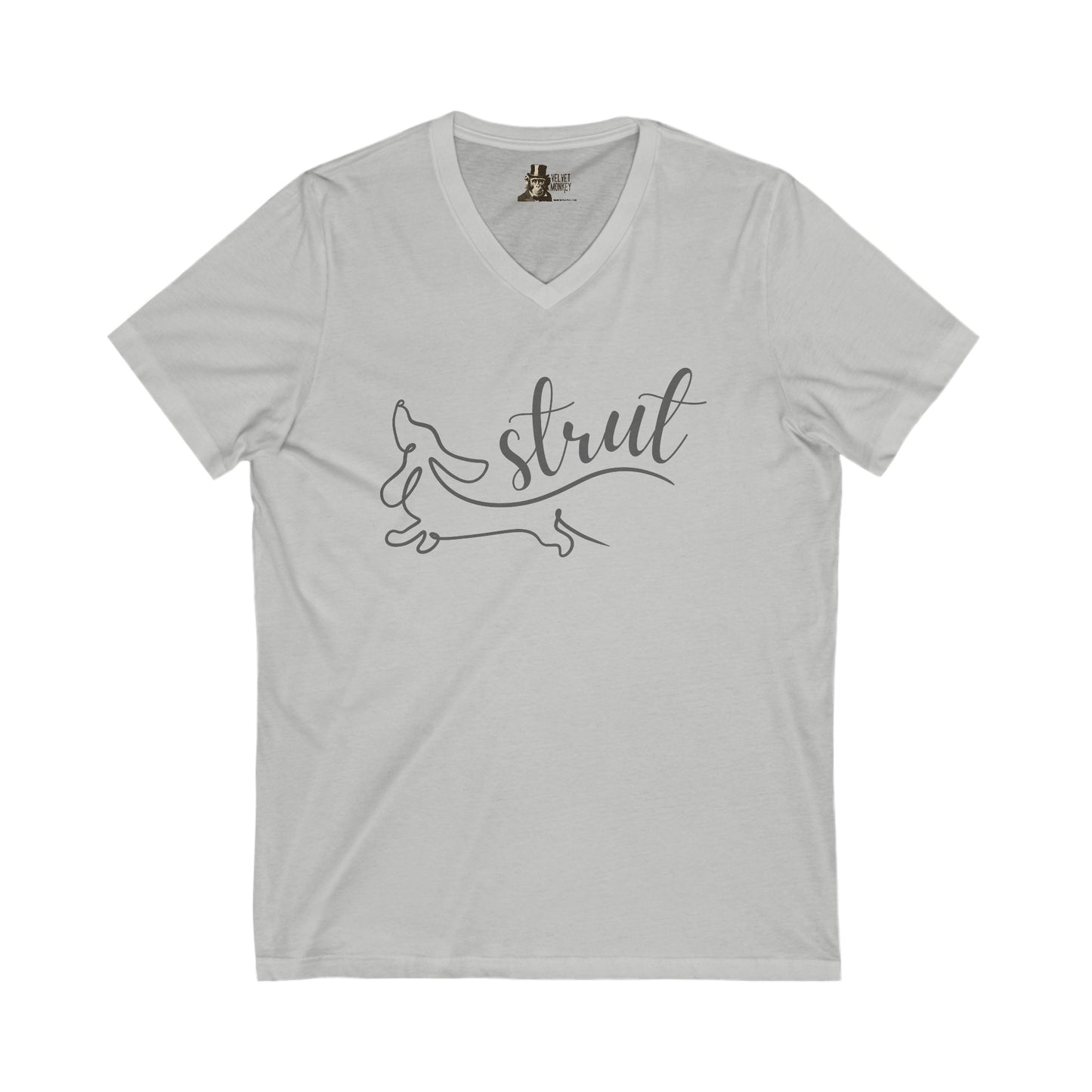 Strut Dachshund Women's V-Neck Tee