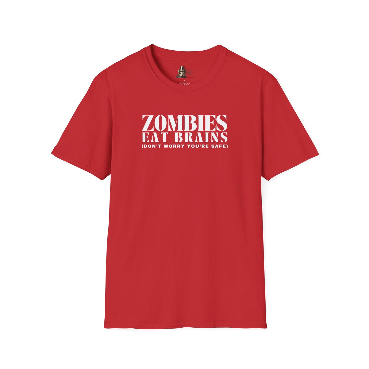 Zombies Eat Brains (Don't Worry You're Safe) Men's Halloween T-Shirt