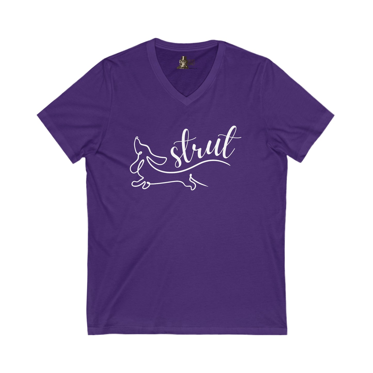 Strut Dachshund Women's V-Neck Tee