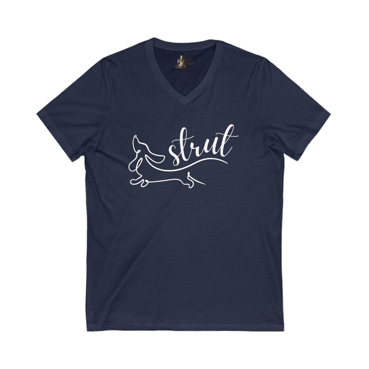 Strut Dachshund Women's V-Neck Tee