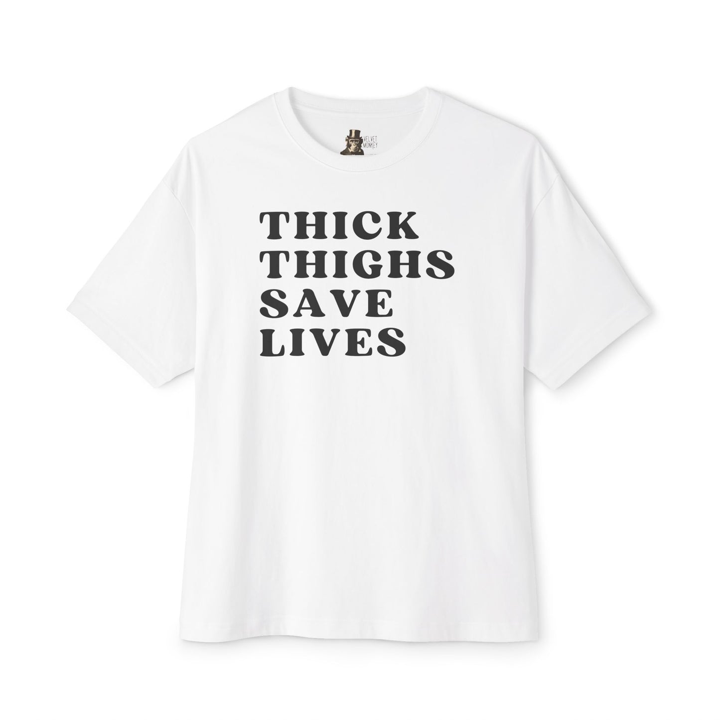 Thick Thighs Save Lives Oversized Boxy Women's T-Shirt