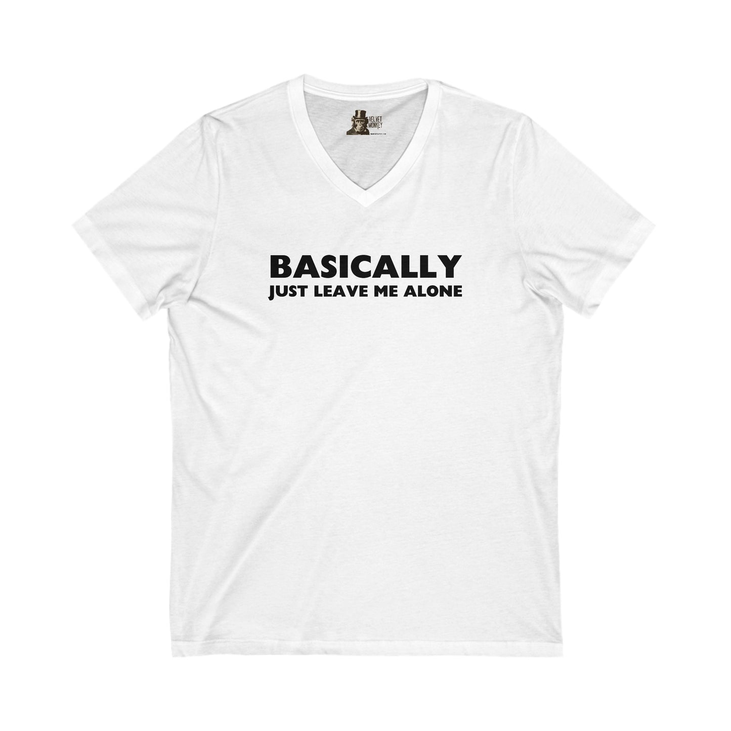 Basically Just Leave Me Alone Women's V-Neck Tee