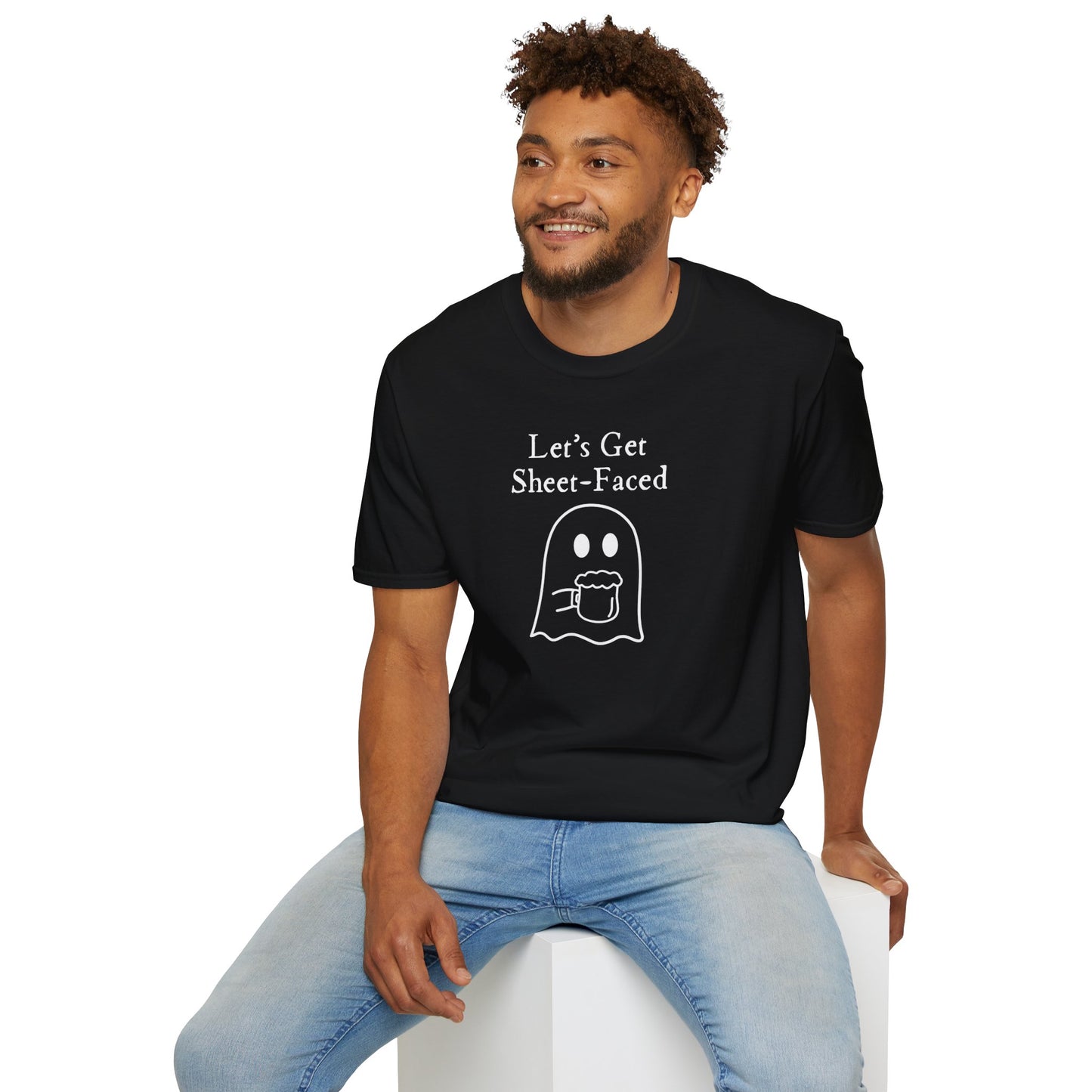 Let's Get Sheet Faced Men's Halloween T-Shirt